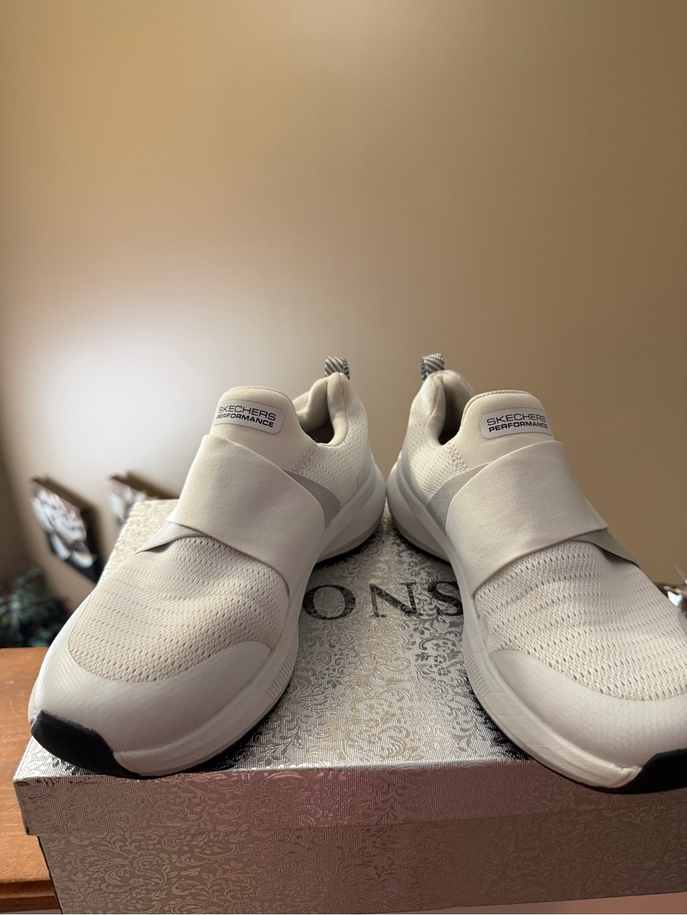 Skechers Performance Men’s Slip-On Athletic Shoes — Off-White